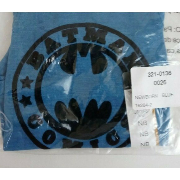 New DC Comics Blue Batman Comics Body Suit Size Newborn - Picture 2 of 3